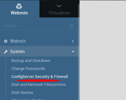 Configserver security firewall csf настройка