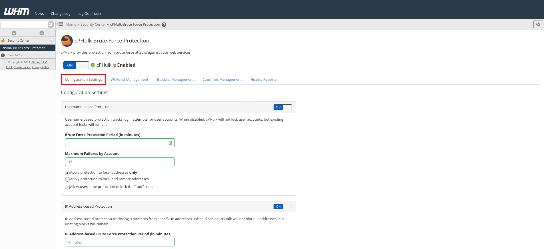 cpanel whm login invalid